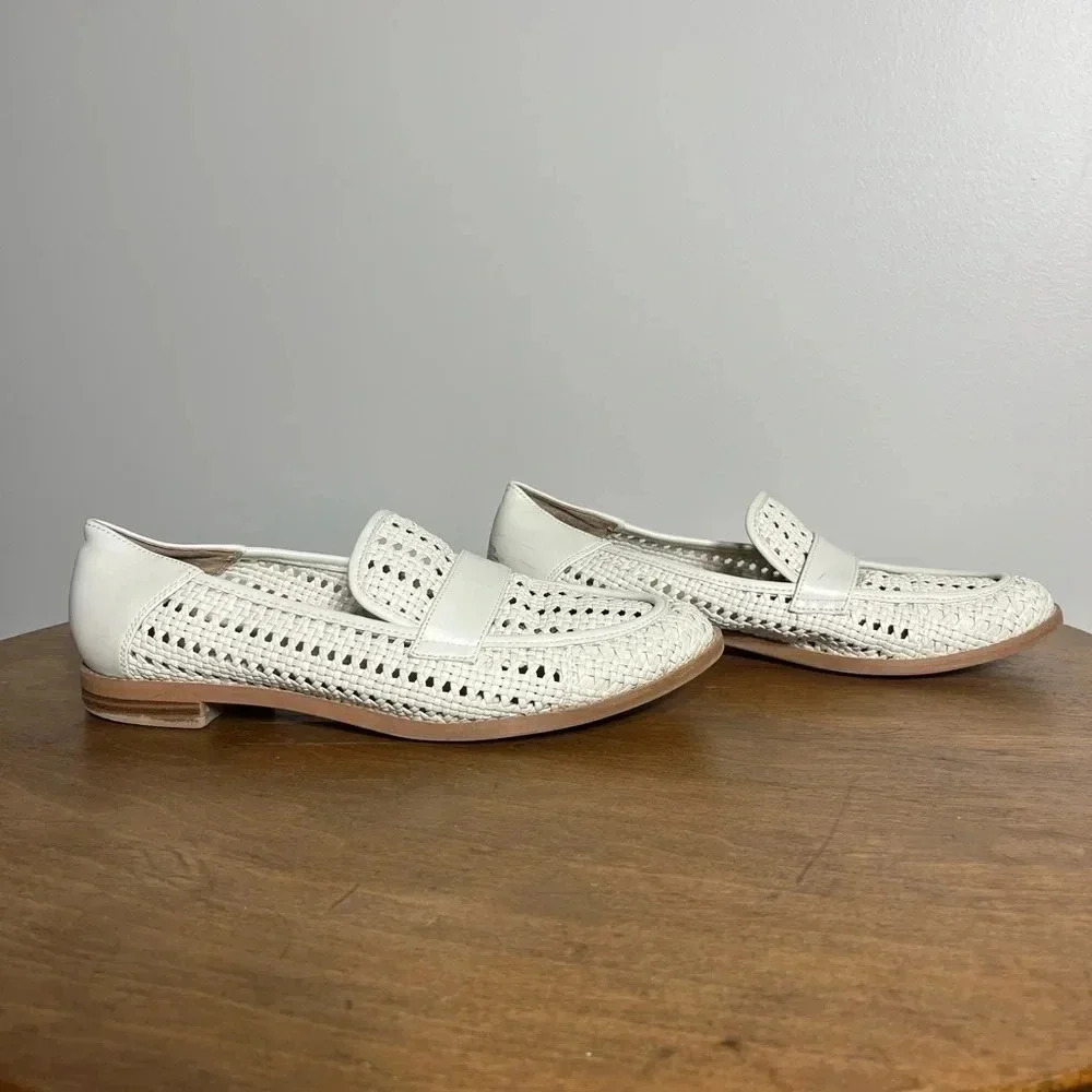 Franco Sarto Halton2 Cream Woven Flats W8.5